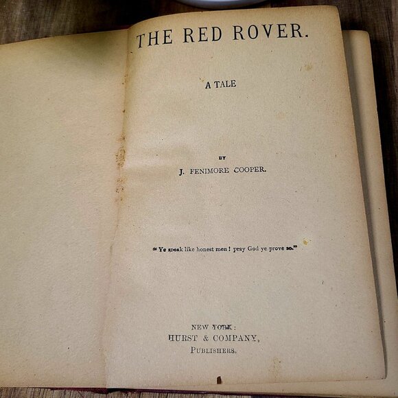 Set of 3 James Fenimore Cooper Hard Cover Novels, The Red Rover, The Spy, The Tw - Picture 9 of 9